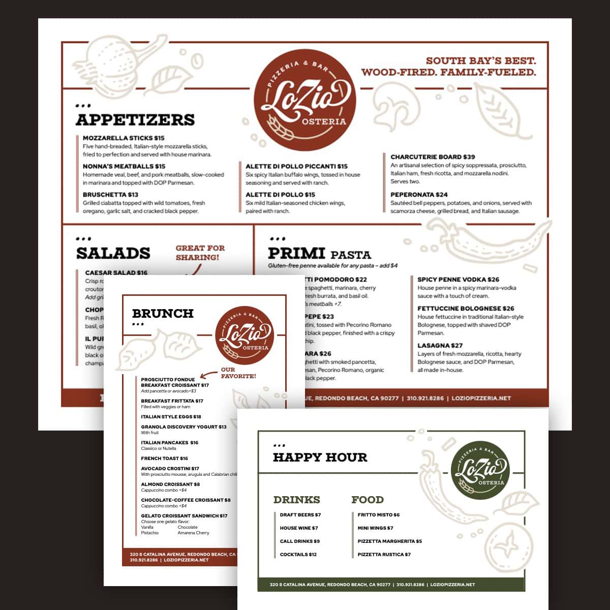 LoZio Menus